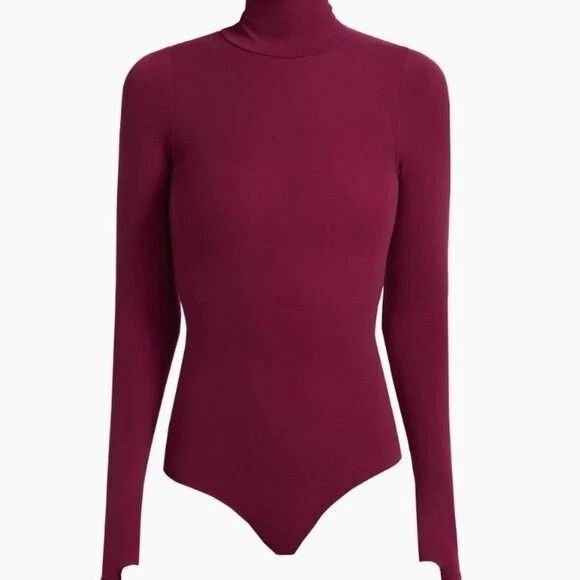 Commando  The Ballet Turtleneck Bodysuit With Thumb Holes Raspberry O/S New - Picture 1 of 5